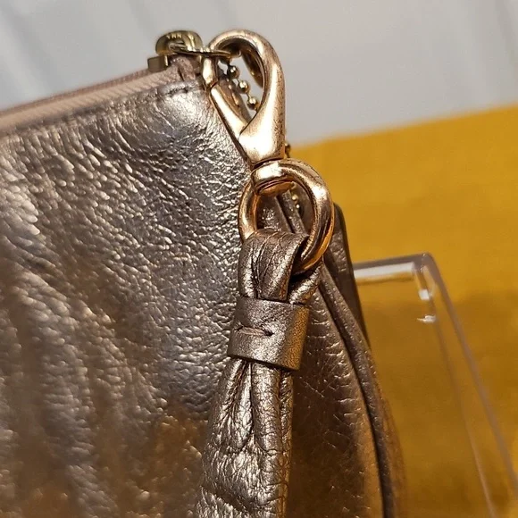 COACH Metallic Rose Gold Wristlet - Picture 8 of 12